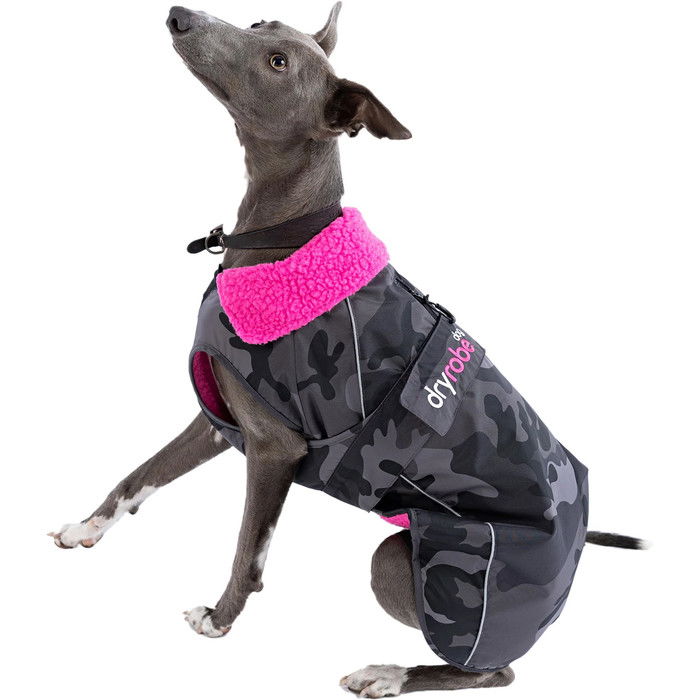 2024 Dryrobe Abrigo Para Perro V3 DRV3 - Camuflaje Negro / Pink